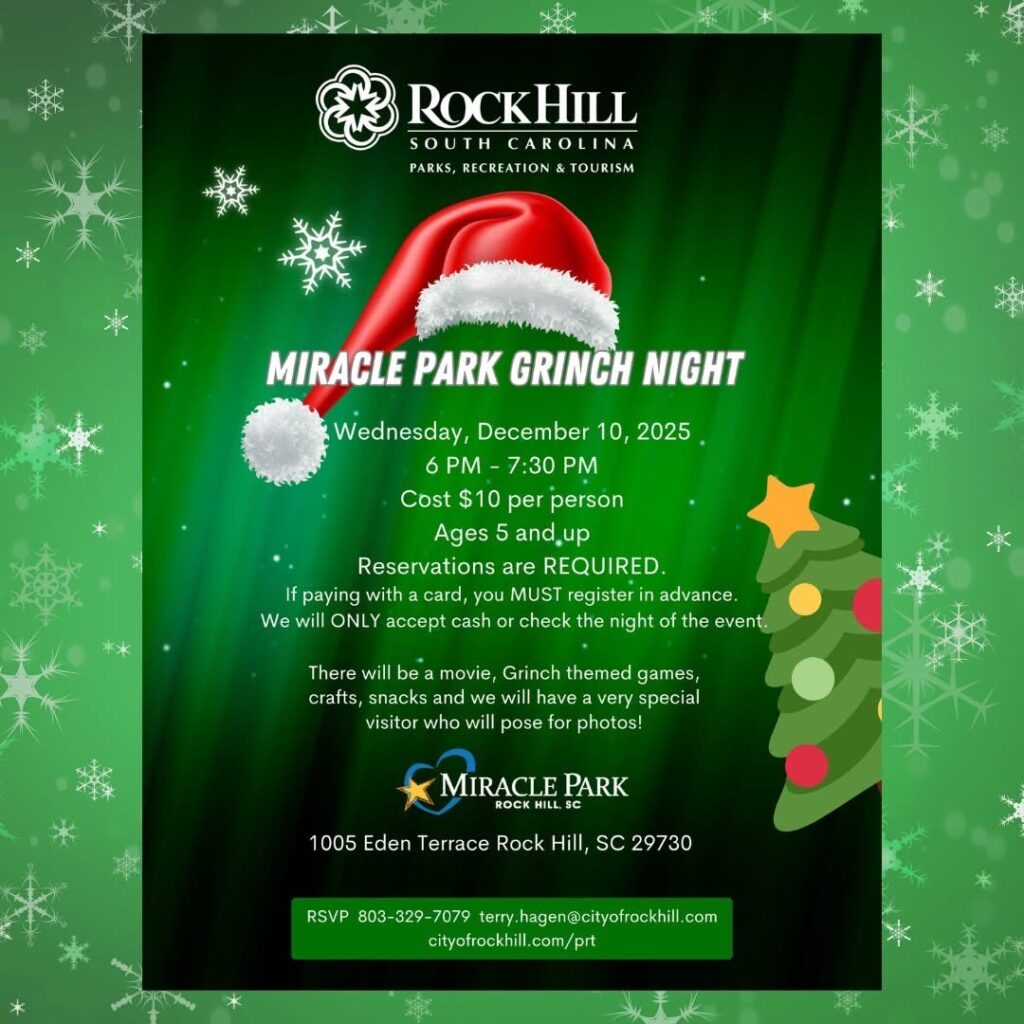 Miracle Park Grinch Night - Miracle Park Rock Hill